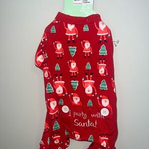 Dog Santa Pajamas - Red